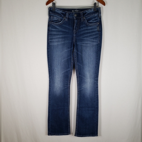 Silver Suki High slim Boot 29 x 33 Medium Wash Super Stretch Denim - Picture 6 of 12